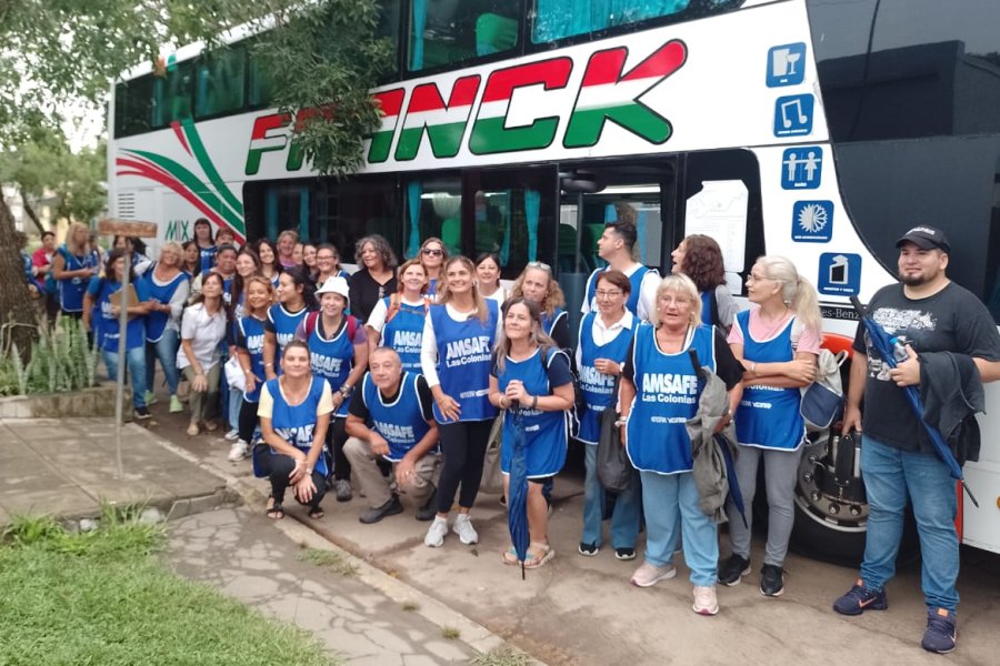 La delegación de docentes de Las Colonias