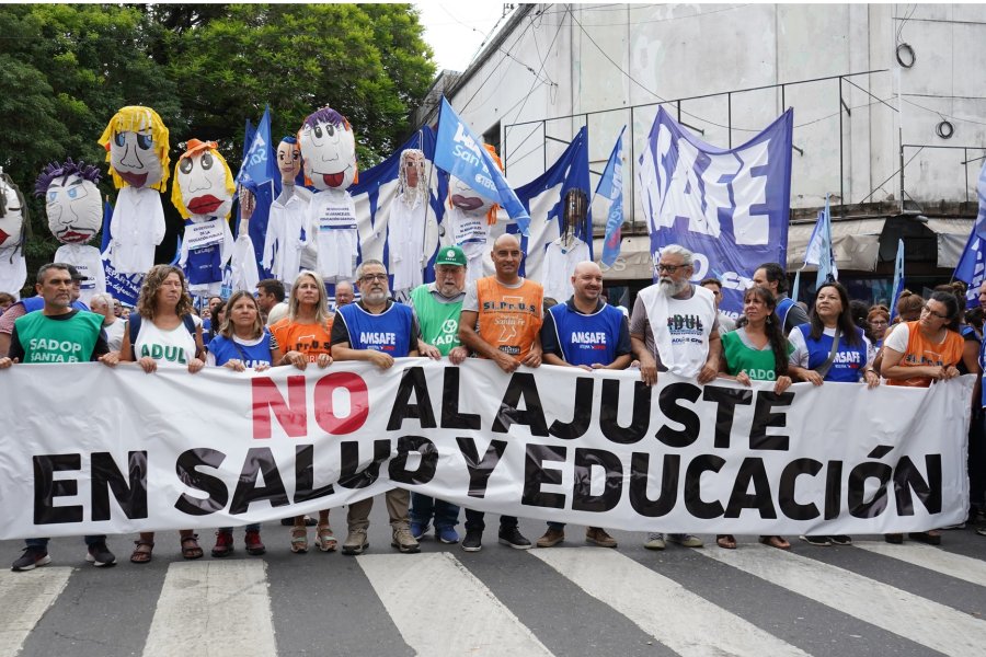 Protesta de docentes santafesinos