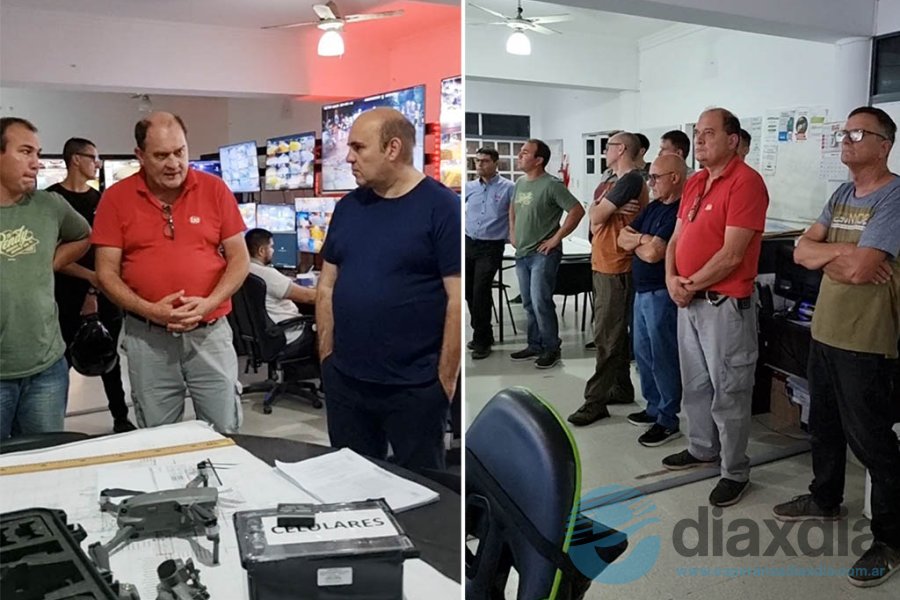 Visita de bomberos al Centro de Monitoreo