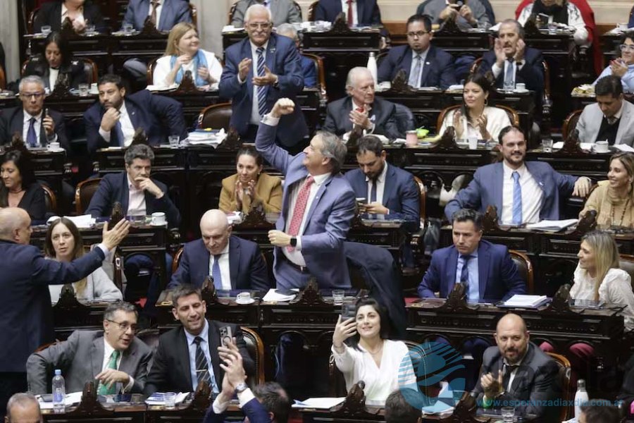 Festejo tras la aprobación en Diputados Festejo tras la aprobación en Diputados