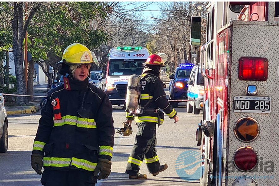 Simulacro de incendio en Sanatorio Esperanza