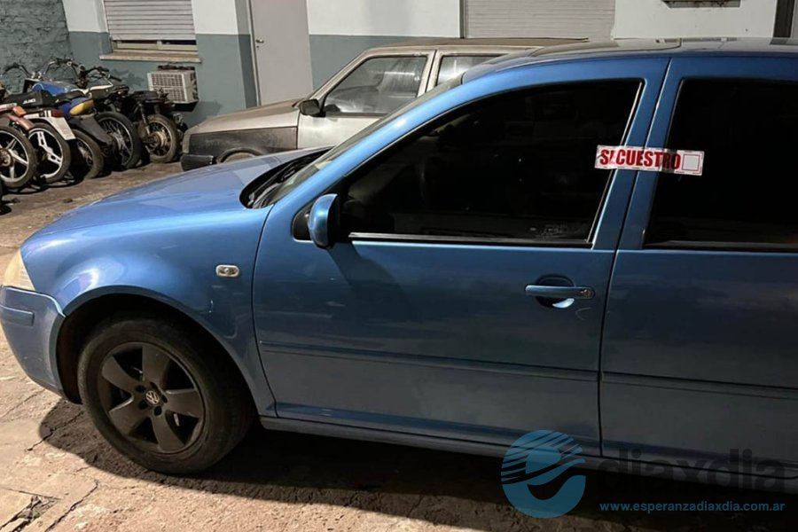 El automóvil secuestrado por la policía