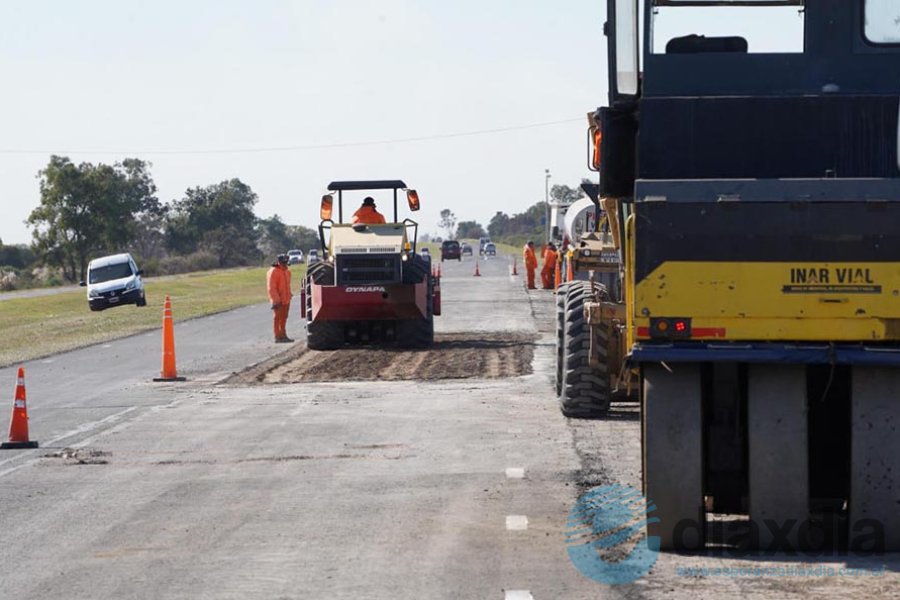 Las obras en un sector de la autopista