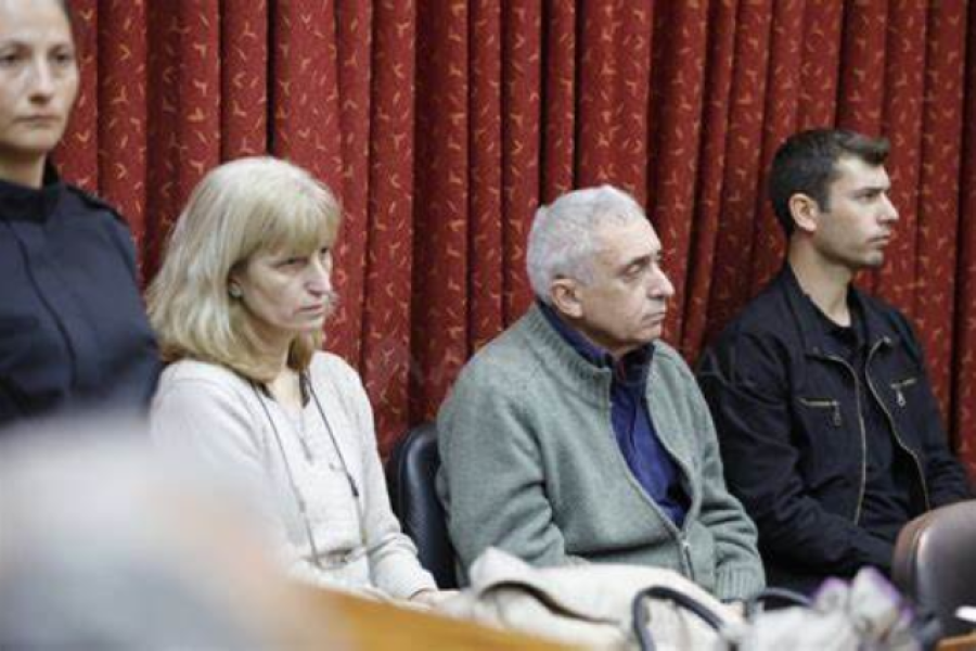 Los Baraldo durante el juicio.