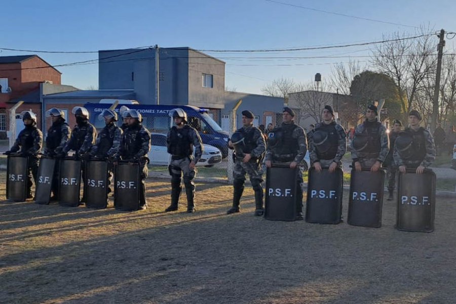Algunas de las fuerzas policiales del operativo