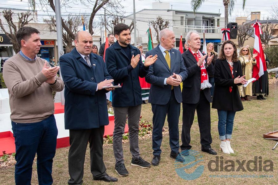 El acto realizado en la Plaza Suiza - Foto Prensa Municipalidad