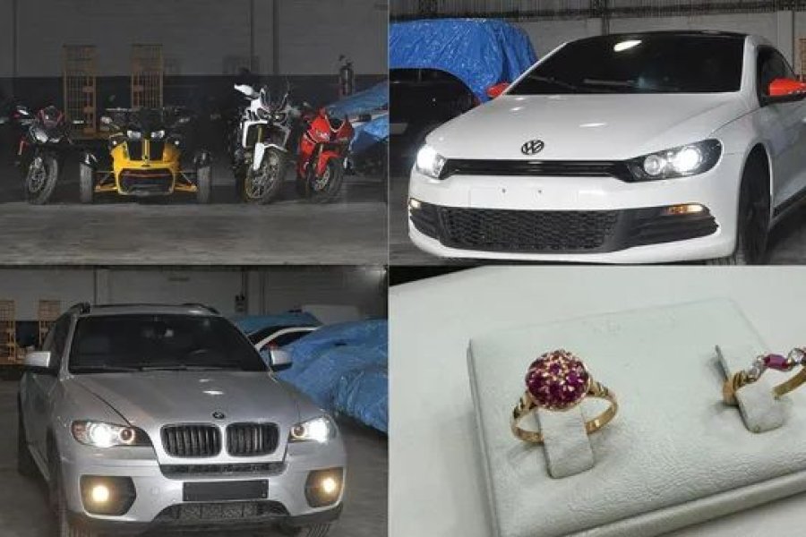 Algunos de los bienes que se subastarán.