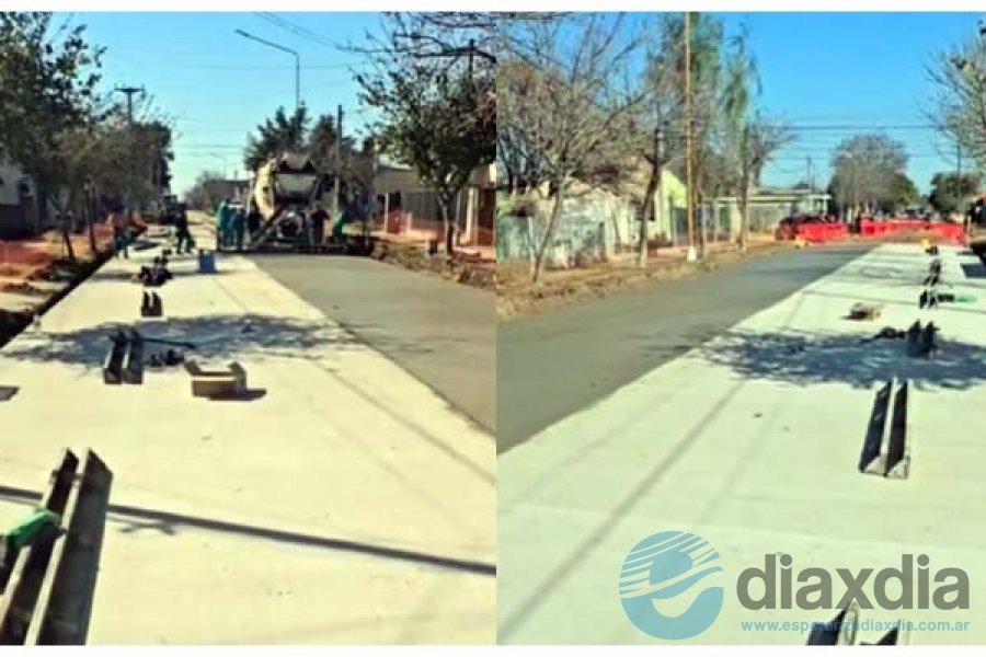 Las obras sobre calle 1º de Mayo