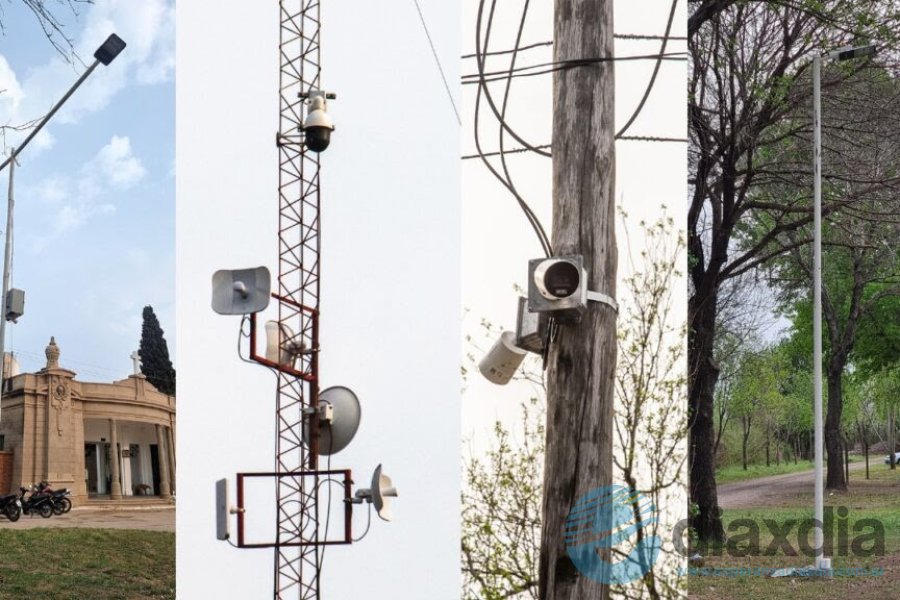 Las cámaras y las luces instaladas hace pocos dias Las cámaras y las luces instaladas hace pocos dias