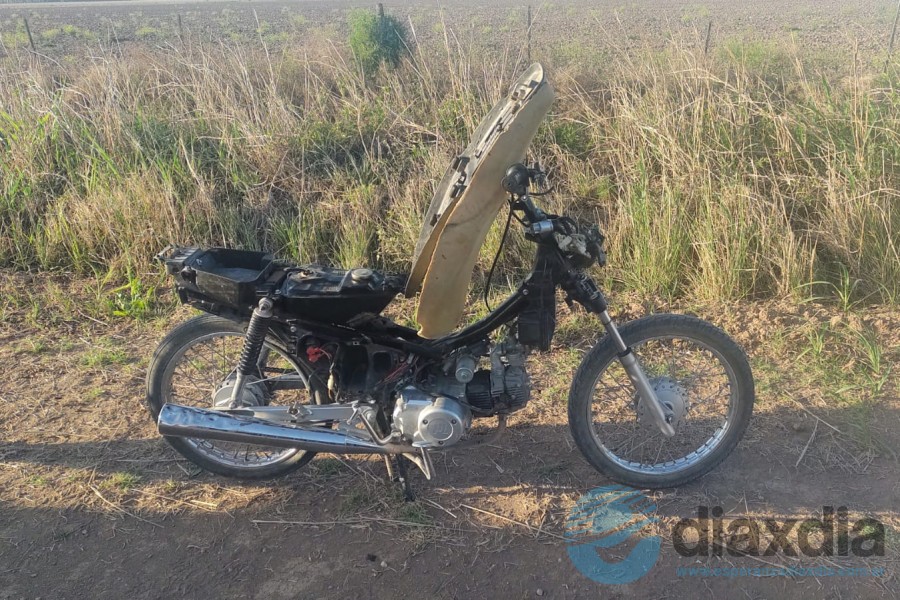 La moto secuestrada en San Carlos Centro