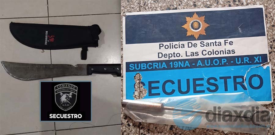 Los elementos secuestrados por la policía local.