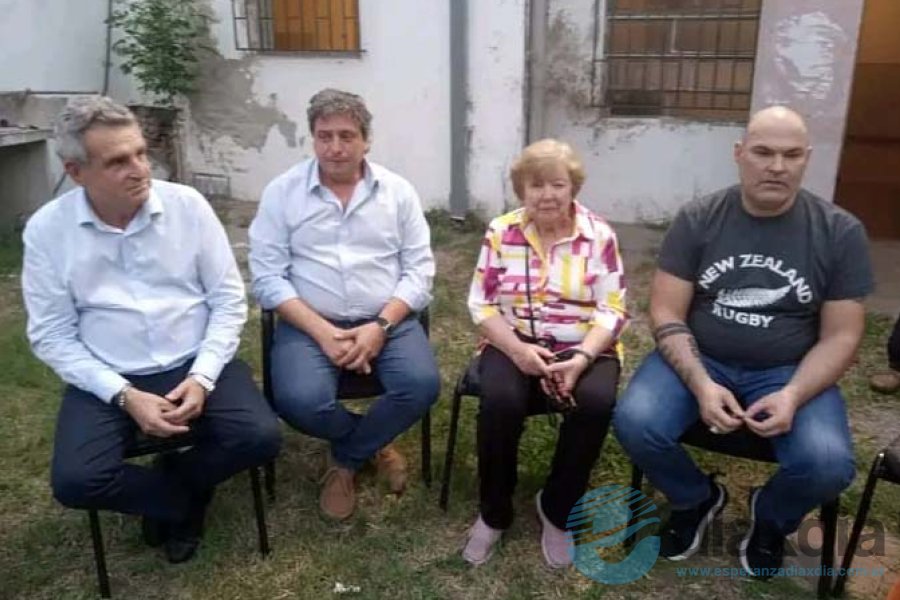 Rossi, Elena, Meiners y Gigena en la sede del PJ Rossi, Elena, Meiners y Gigena en la sede del PJ