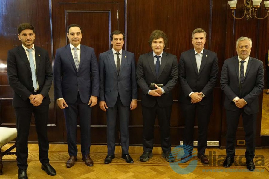 Los cinco gobernadores radicales con Milei Los cinco gobernadores radicales con Milei