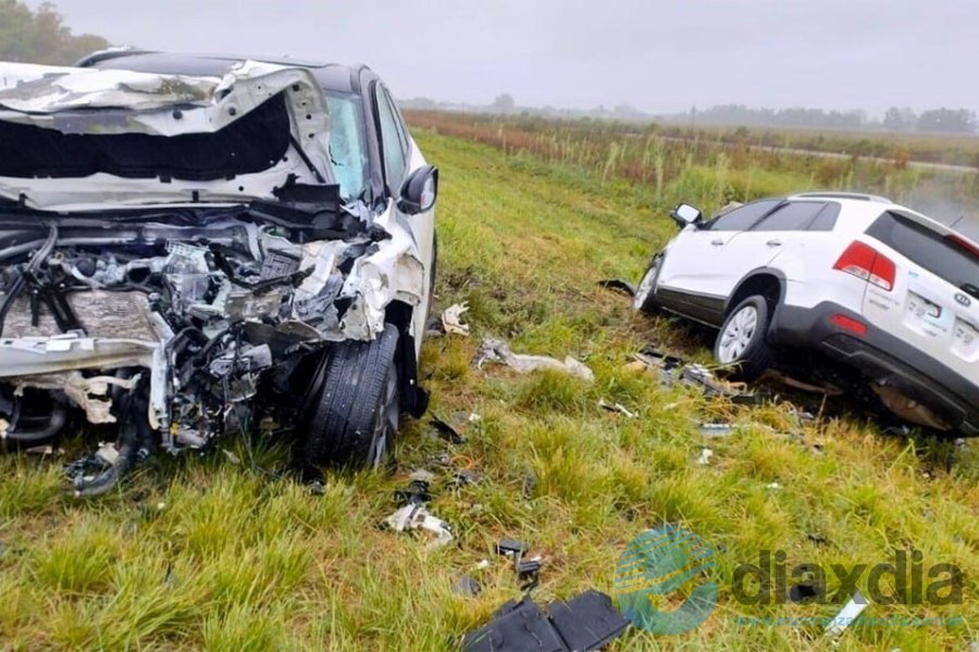 Así quedaron las camionetas involucradas