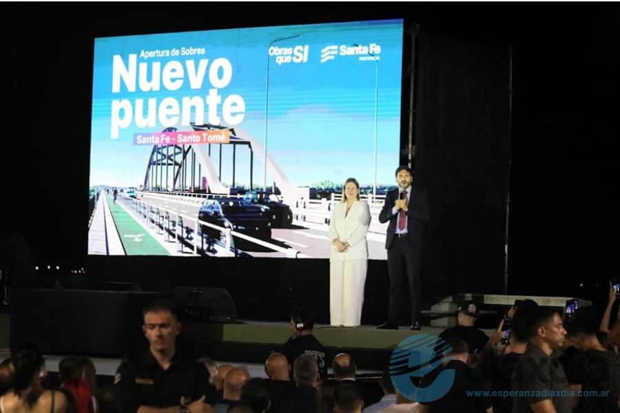 Pullaro y Scaglia en el acto realizado en Sto Tomé