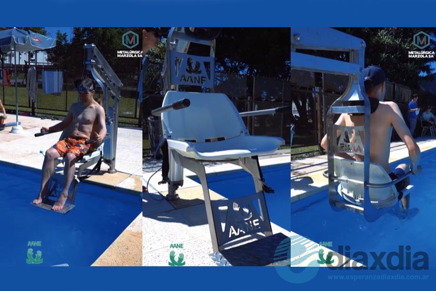 La silla fue construida en acero inoxidable