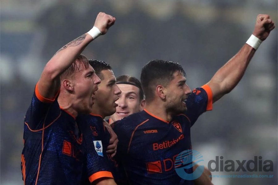 Santiago Pierotti en uno de los festejos