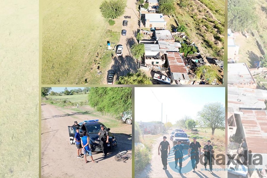 Fotos aéreas de los operativos realizados