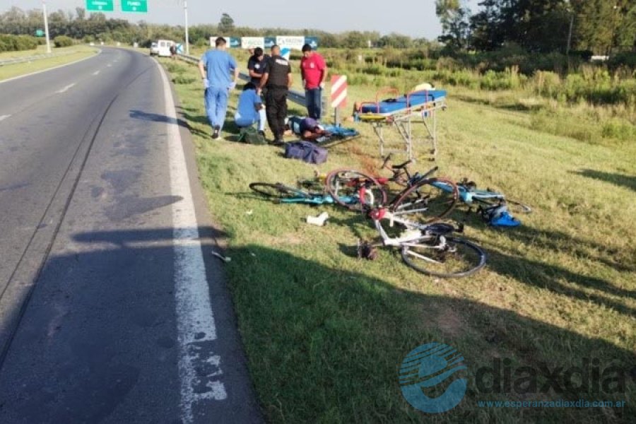 Así quedaron las bicicletas impactadas