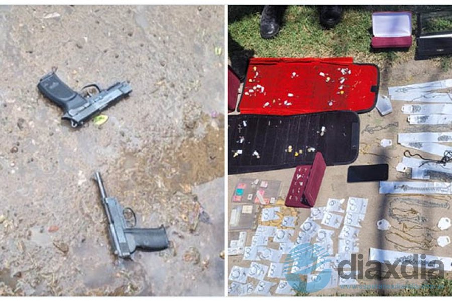 Elementos recuperados por la policia