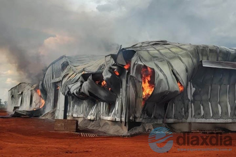 El incendio en la yerbatera correntina El incendio en la yerbatera correntina