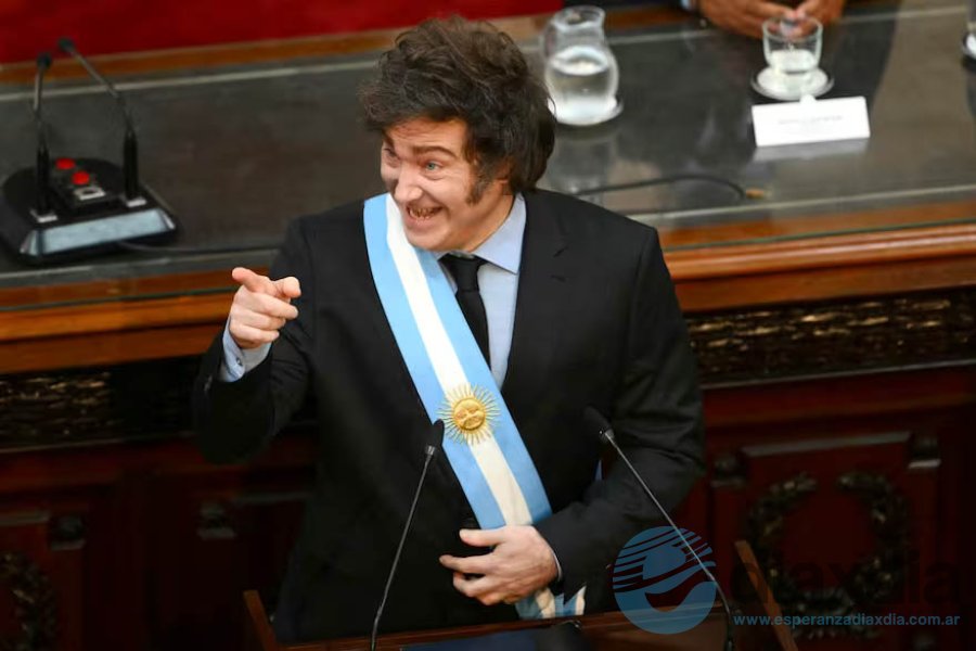 El presidente durante su discurso El presidente durante su discurso