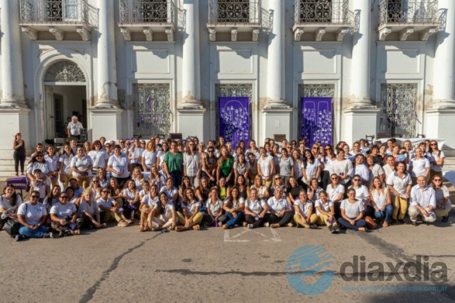 Las participantes del acto realizado este viernes
