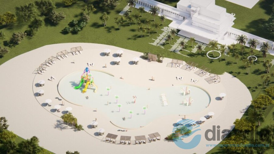 El parque acuático proyectado sobre donde anteriormente estaba la 
