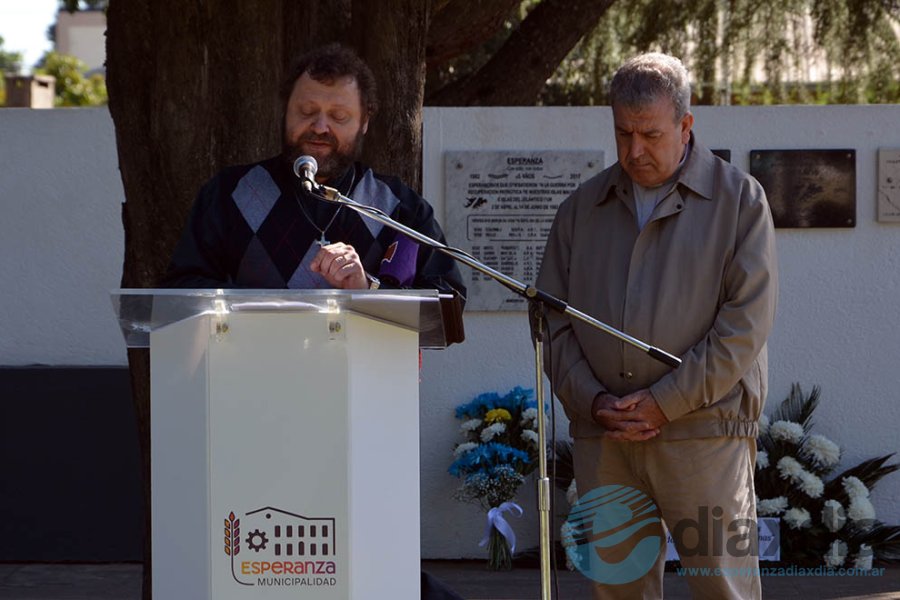 Sergio Schmith y JAvier González en la bendición