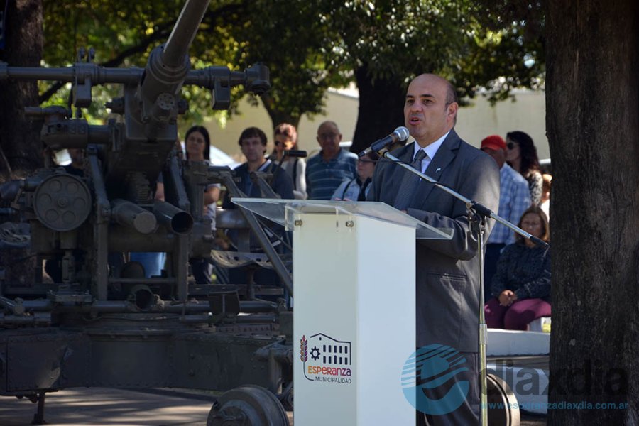 Rodrigo Müller y su mensaje durante el acto