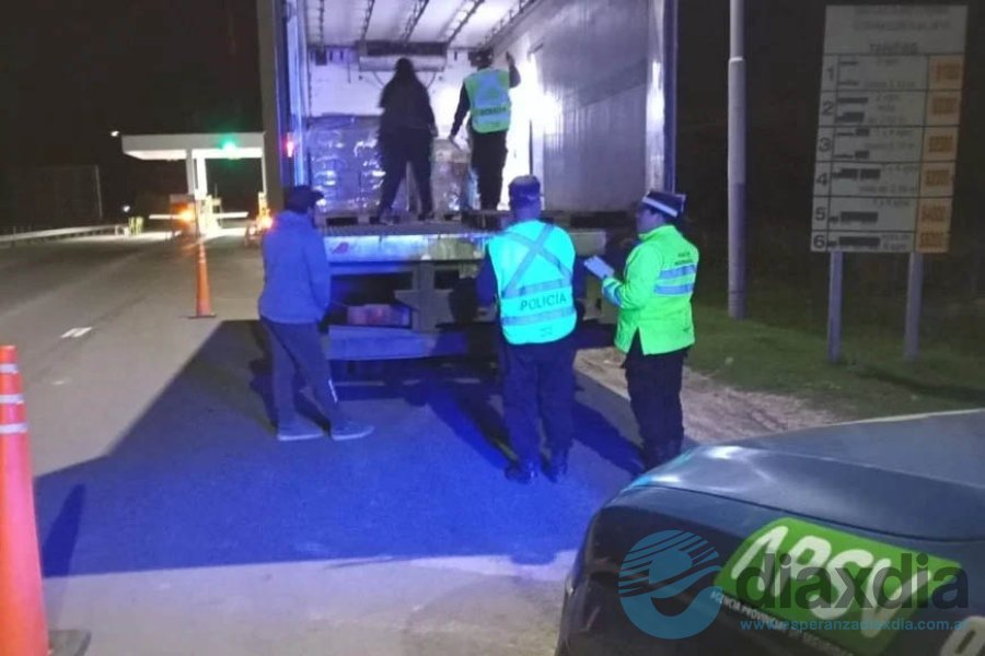 El operativo realizado en ruta 70, a la altura del peaje de Nuevo Torino - Foto APSV