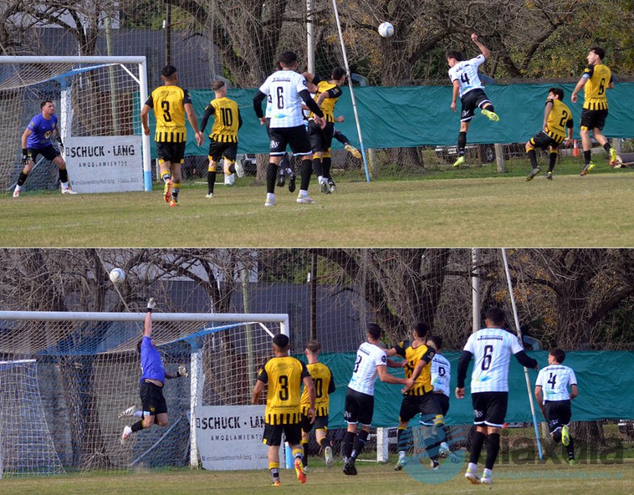 Matías Merke el arquero visitante fue figura del partido / Foto Edxd
