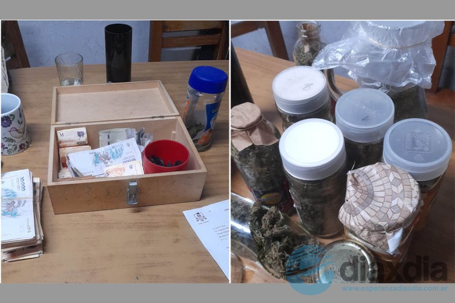 Droga y dinero secuestrados en un vivienda