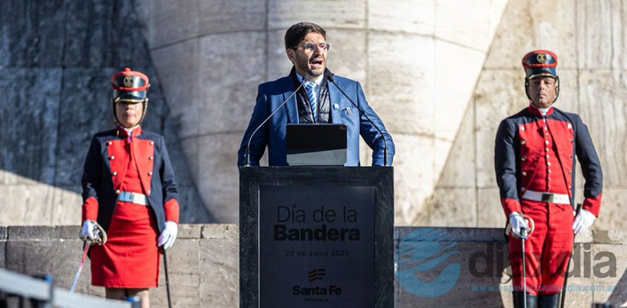 Maximiliano Pullaro en su mensaje durante esta mañana - Prensa Gobernación Santa Fe