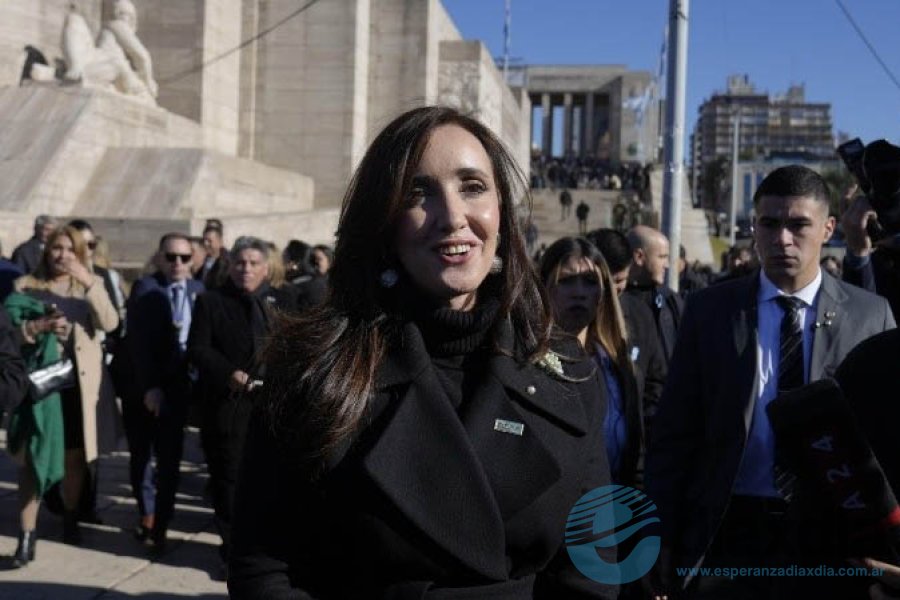 Victoria Villarruel llega al acto en Rosario Victoria Villarruel llega al acto en Rosario