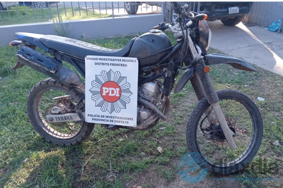 La moto recuperada por la policía