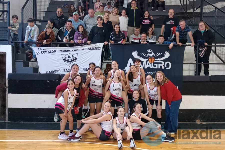 El festejo de las U13 de Almagro