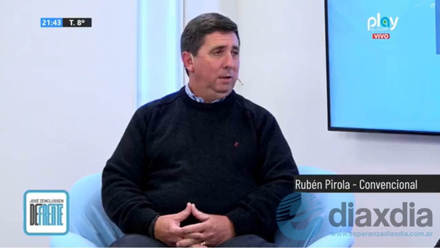 Rubén Pirola en los estudios de Play TV - Captura video