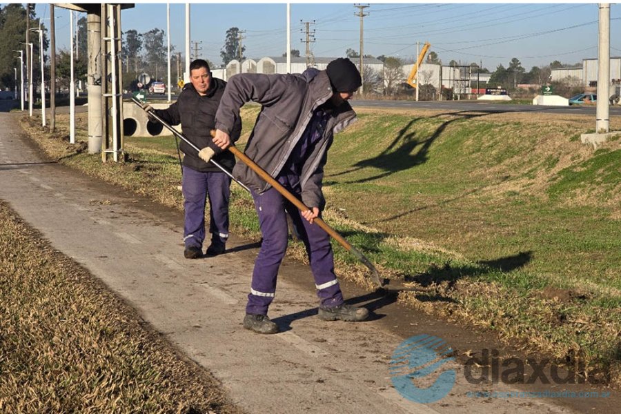 Trabajos sobre la bicisenda