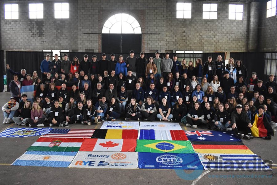 Los participantes del encuentro de Rotary Club