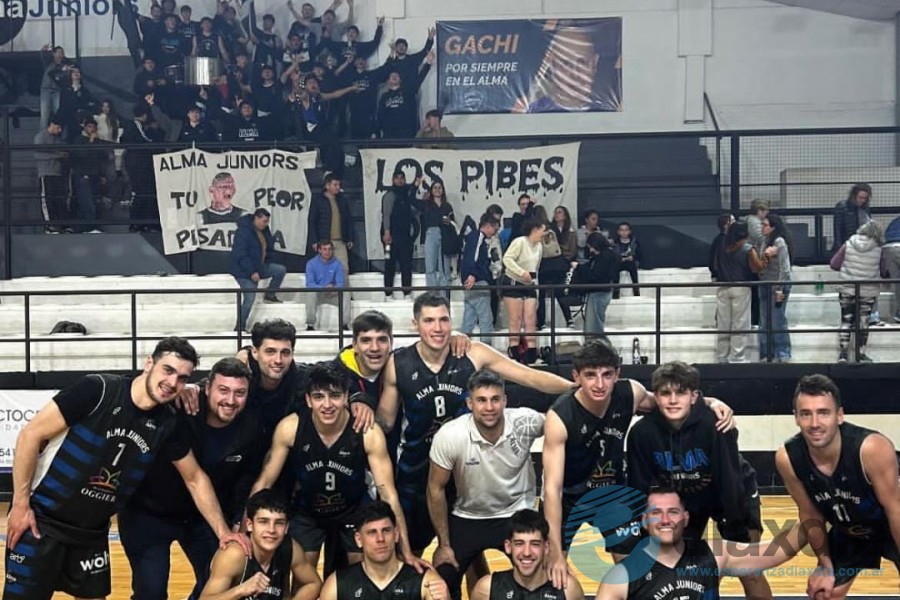 Los festejos de Alma Juniors tras el triunfo