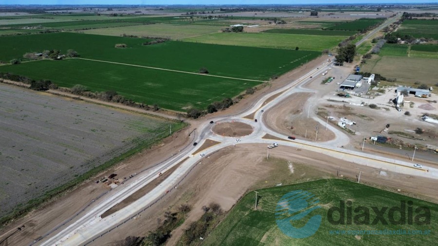 El avance de obra en ruta 4 y 80S - Foto gobierno provincial