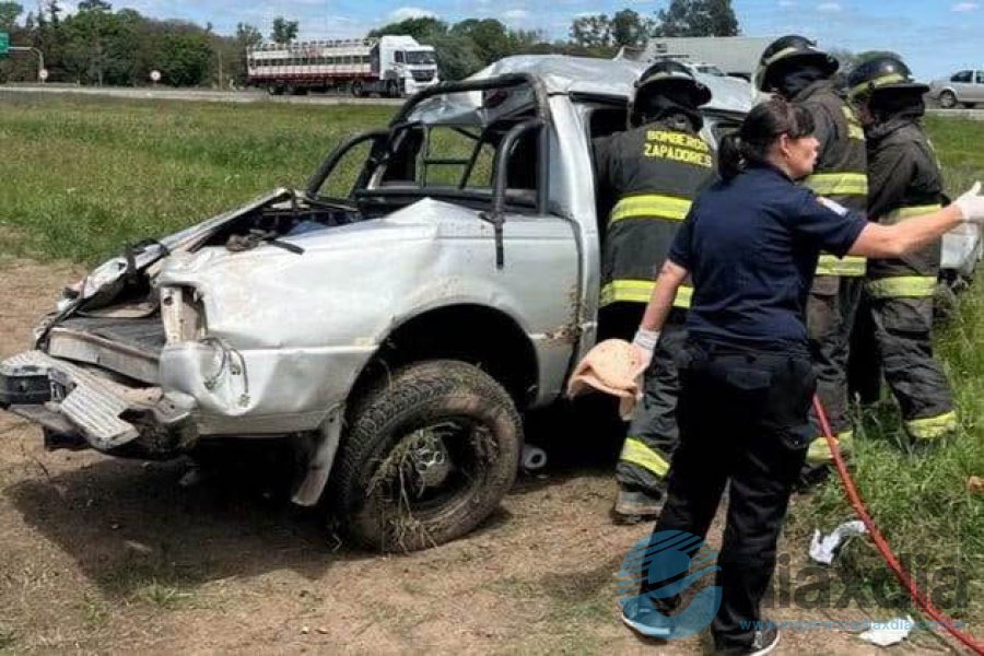 La camioneta siniestrada